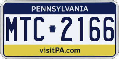 PA license plate MTC2166