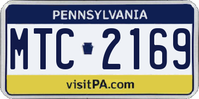 PA license plate MTC2169