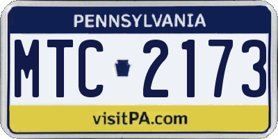 PA license plate MTC2173