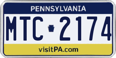 PA license plate MTC2174