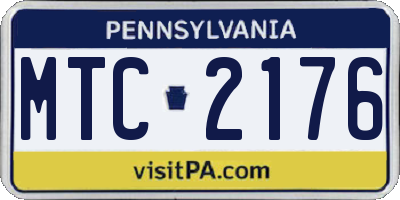 PA license plate MTC2176