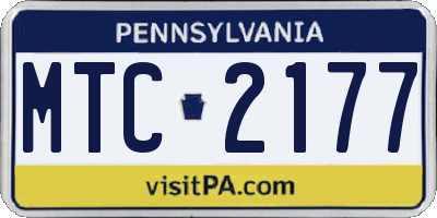 PA license plate MTC2177