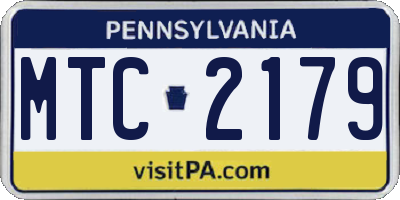 PA license plate MTC2179