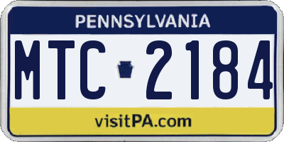 PA license plate MTC2184