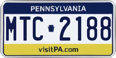 PA license plate MTC2188