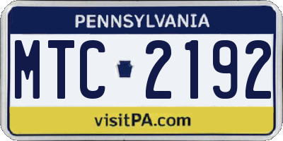 PA license plate MTC2192