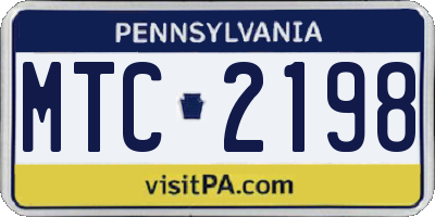 PA license plate MTC2198