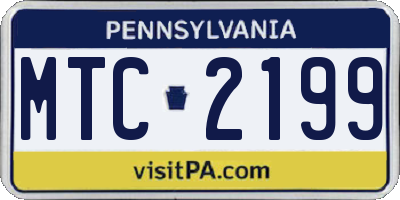 PA license plate MTC2199