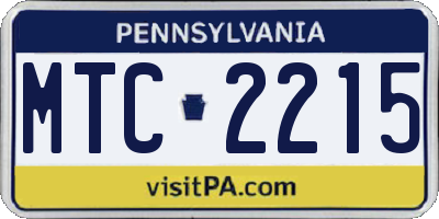 PA license plate MTC2215