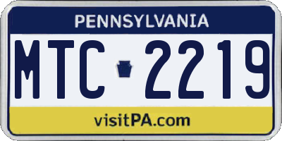PA license plate MTC2219
