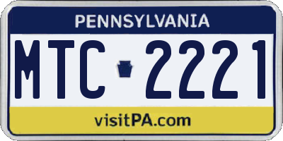 PA license plate MTC2221