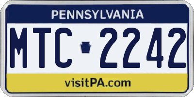 PA license plate MTC2242