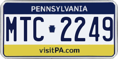 PA license plate MTC2249