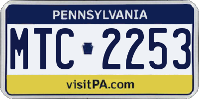 PA license plate MTC2253