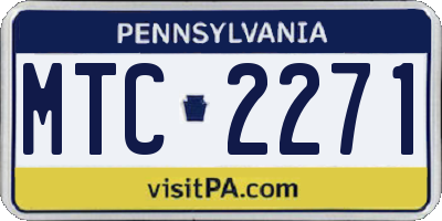 PA license plate MTC2271