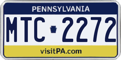 PA license plate MTC2272
