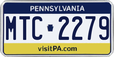 PA license plate MTC2279