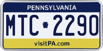 PA license plate MTC2290