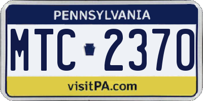 PA license plate MTC2370