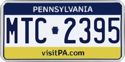 PA license plate MTC2395