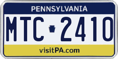 PA license plate MTC2410