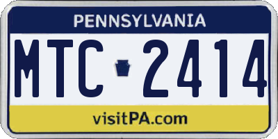 PA license plate MTC2414