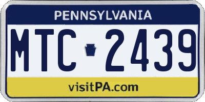 PA license plate MTC2439