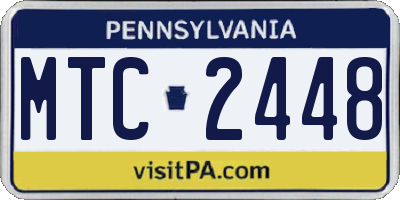 PA license plate MTC2448
