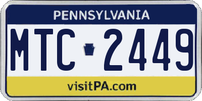 PA license plate MTC2449