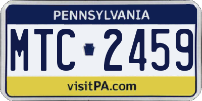 PA license plate MTC2459