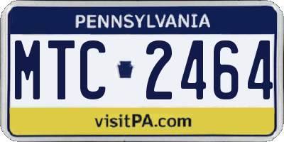 PA license plate MTC2464