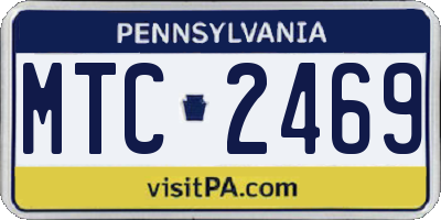 PA license plate MTC2469