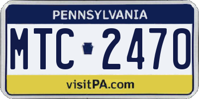 PA license plate MTC2470