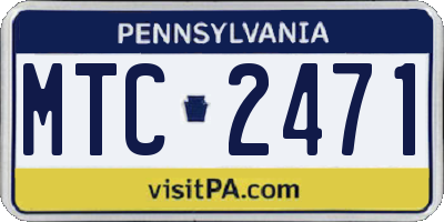 PA license plate MTC2471