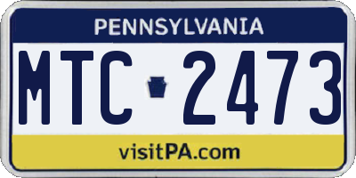 PA license plate MTC2473