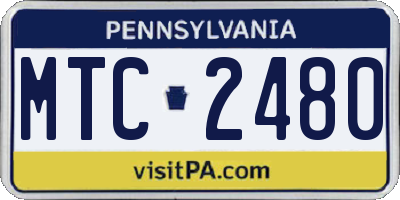 PA license plate MTC2480