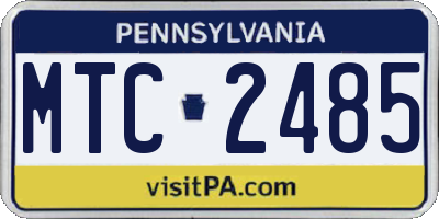 PA license plate MTC2485