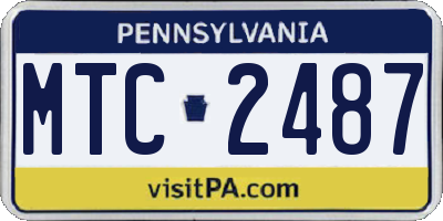 PA license plate MTC2487
