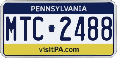 PA license plate MTC2488