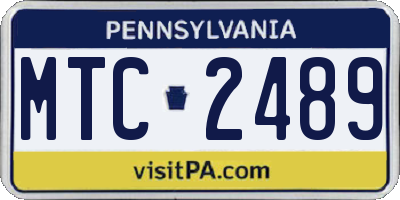 PA license plate MTC2489