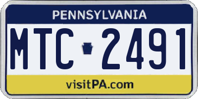 PA license plate MTC2491