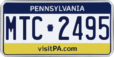 PA license plate MTC2495