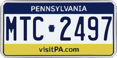 PA license plate MTC2497
