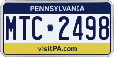 PA license plate MTC2498