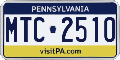 PA license plate MTC2510