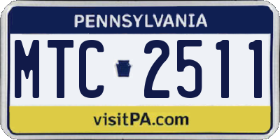 PA license plate MTC2511