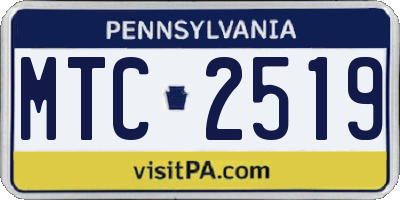 PA license plate MTC2519