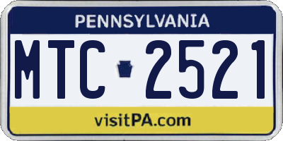 PA license plate MTC2521