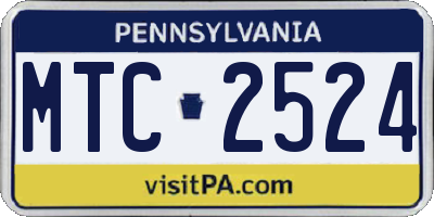 PA license plate MTC2524