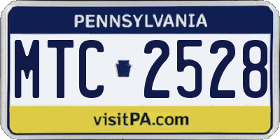 PA license plate MTC2528